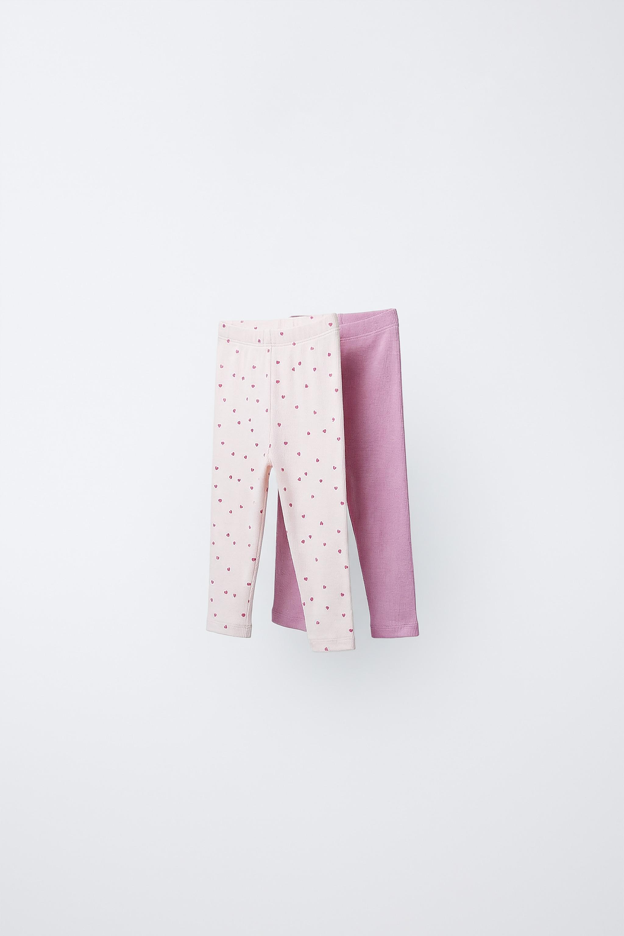 TWO-PACK OF HEART AND PLAIN LEGGINGS